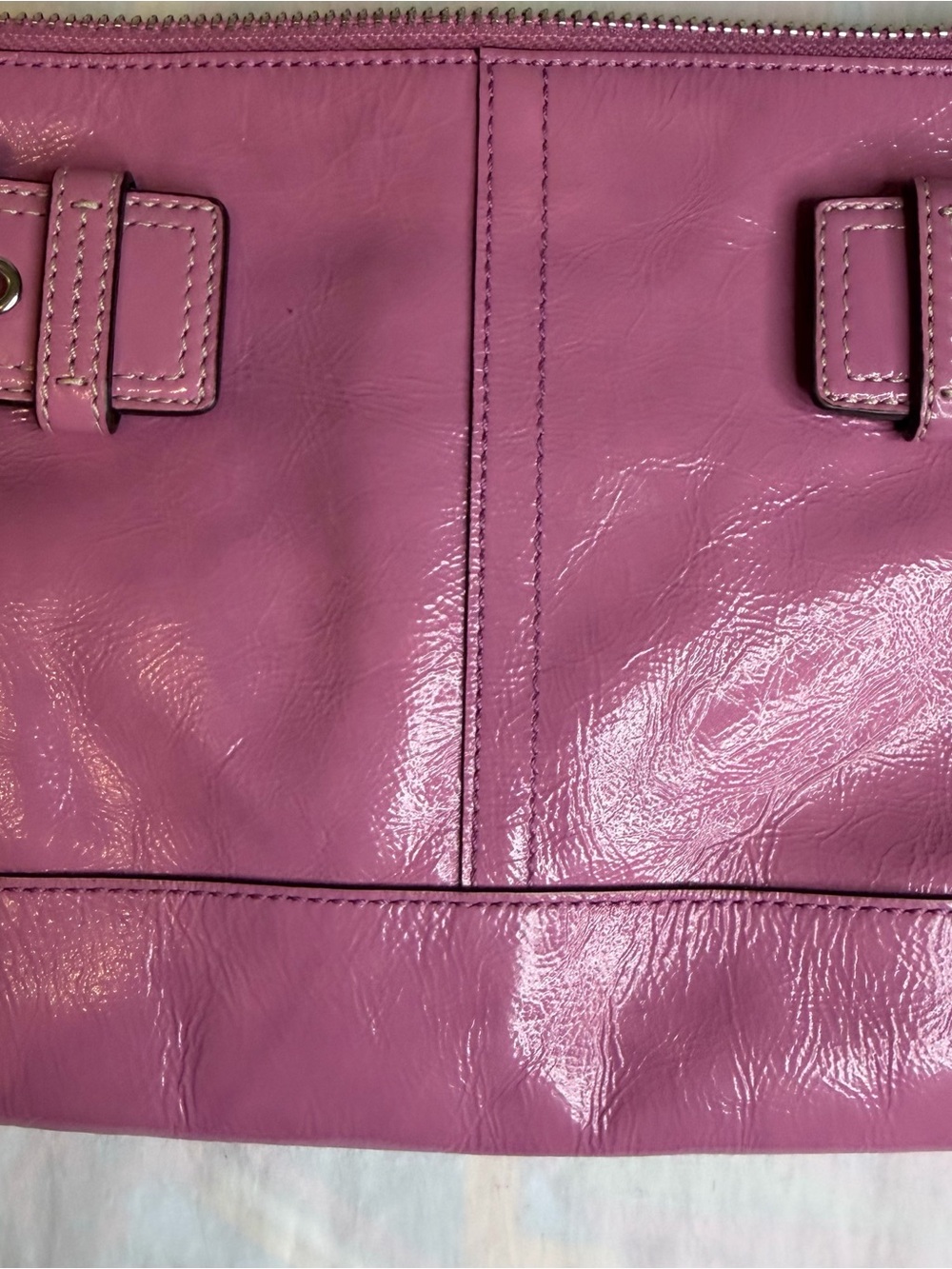Coach Limited Ed. Berry/Sugar Plum Patent Leather Soho Chainlink Clutch
F13454 - Picture 2 of 13